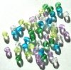 50 6mm Faceted Transparent Pastel Bead Mix